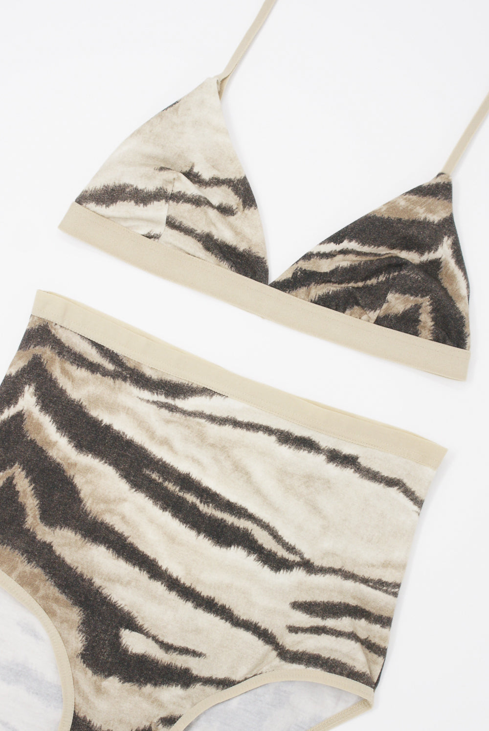 Baserange - Mississippi Bra in Tiger Print elastic detail
