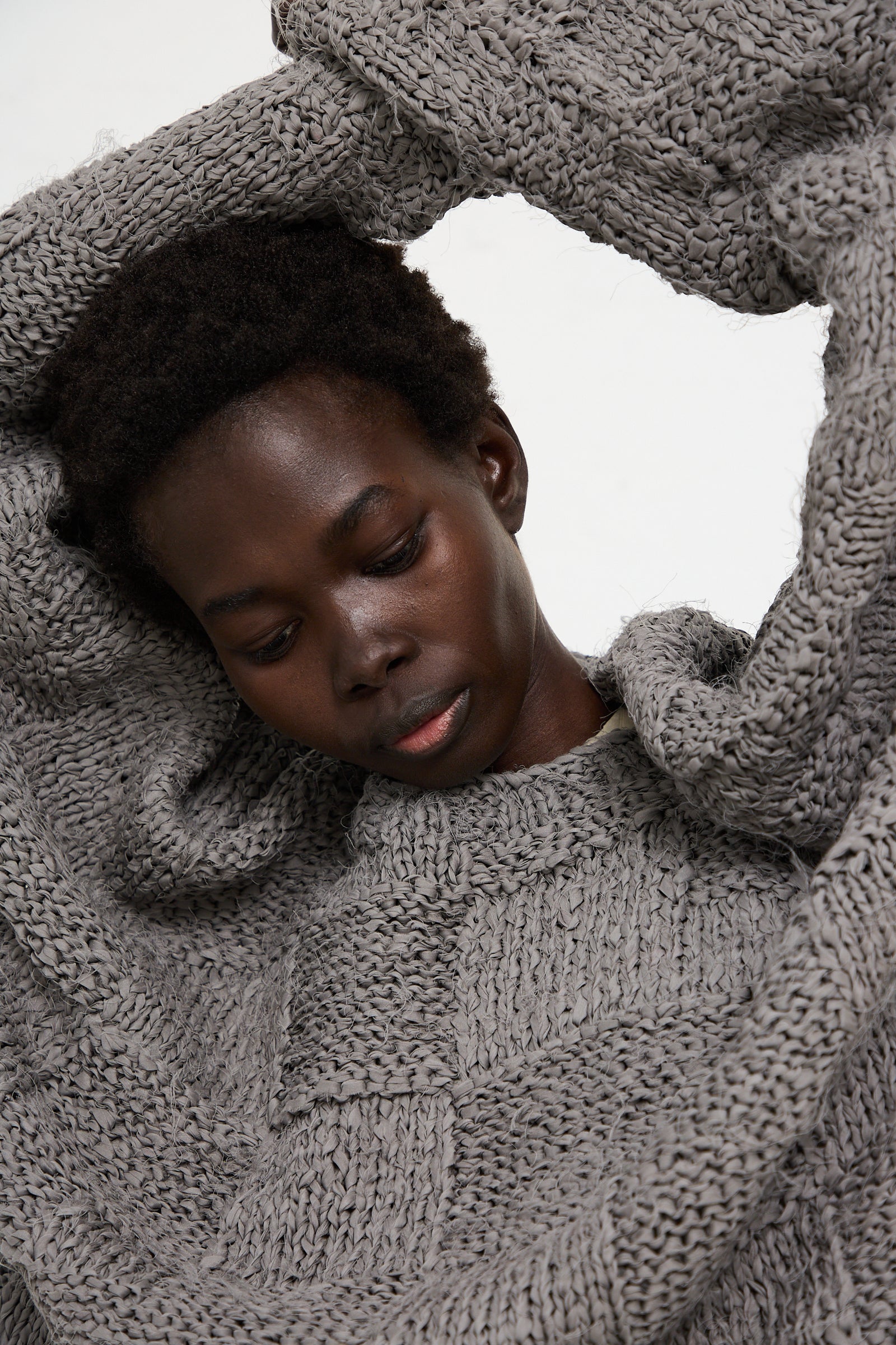 Lauren Manoogian: Handknit Pullover Sweater in Grey | Oroboro