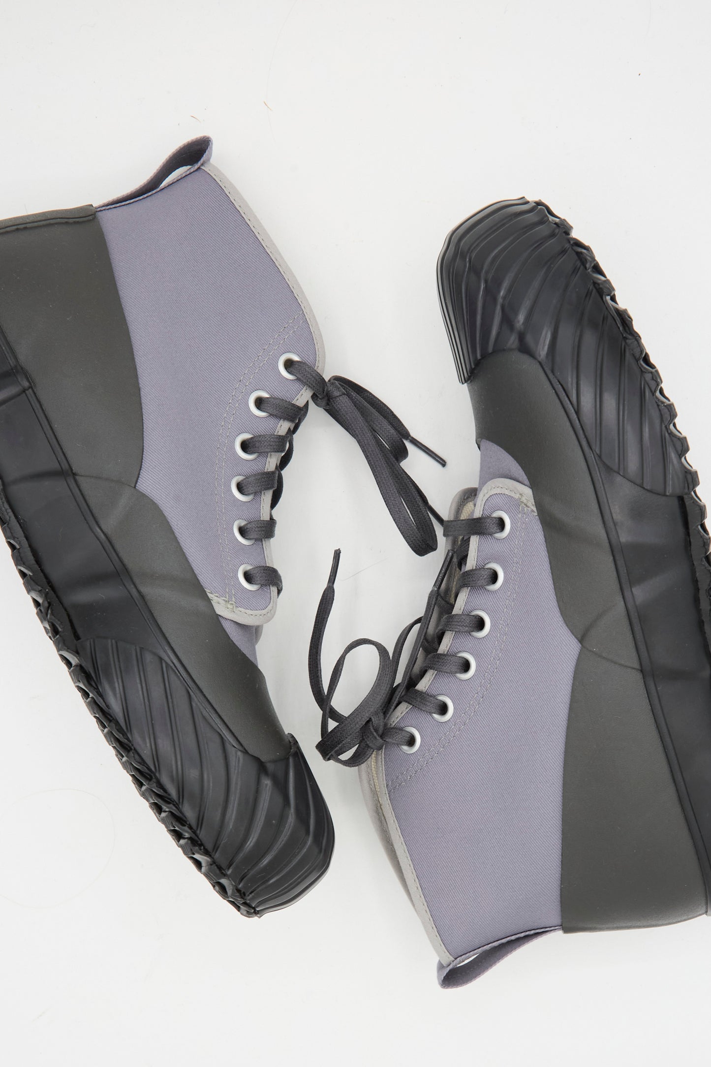 The Moonstar Alweather RF Sneaker in Ash features gray and black canvas, black laces, and rubber soles, shown against a white background.