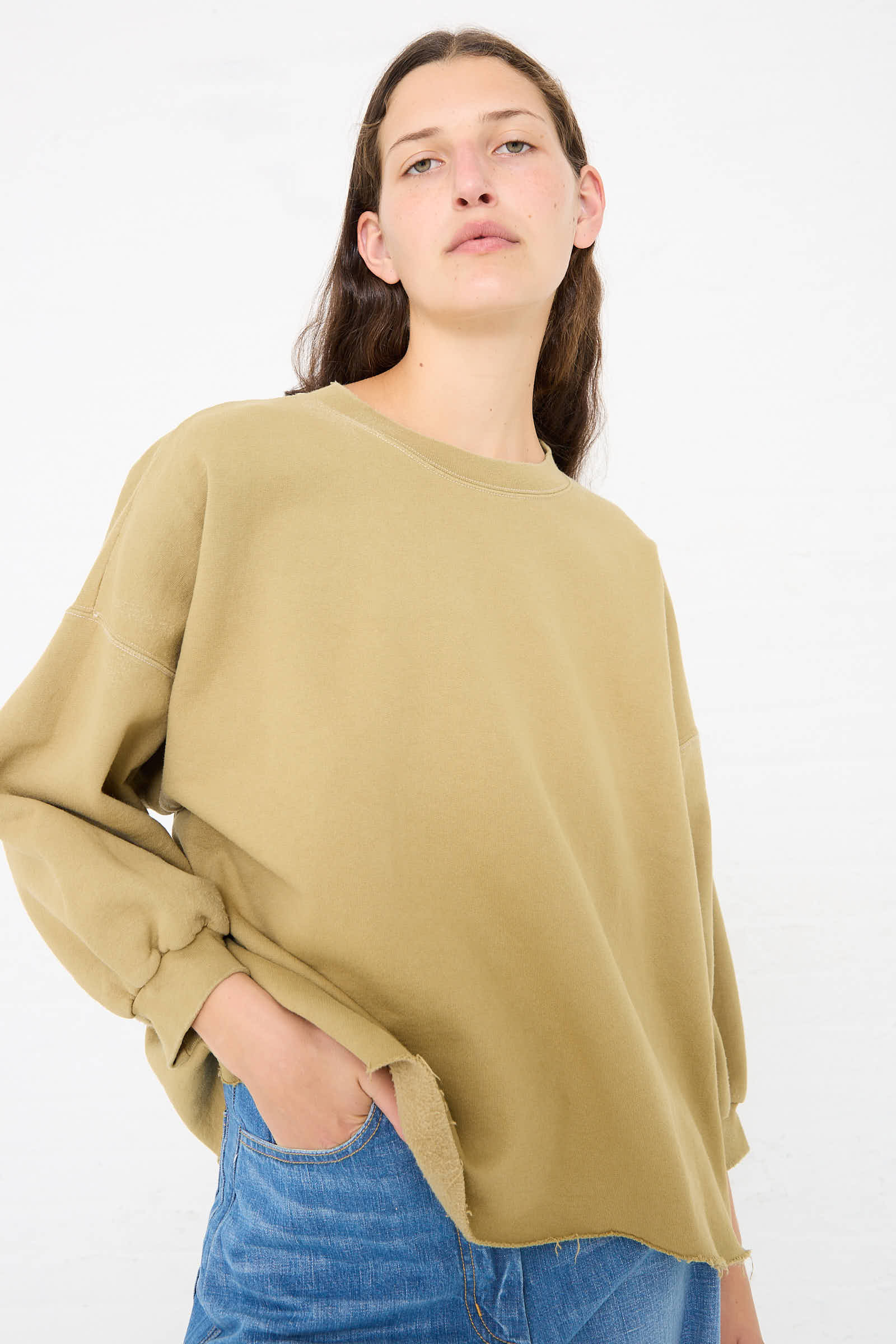 Rachel Comey Fond Sweatshirt in Dusty Sage Oroboro Store New York NY