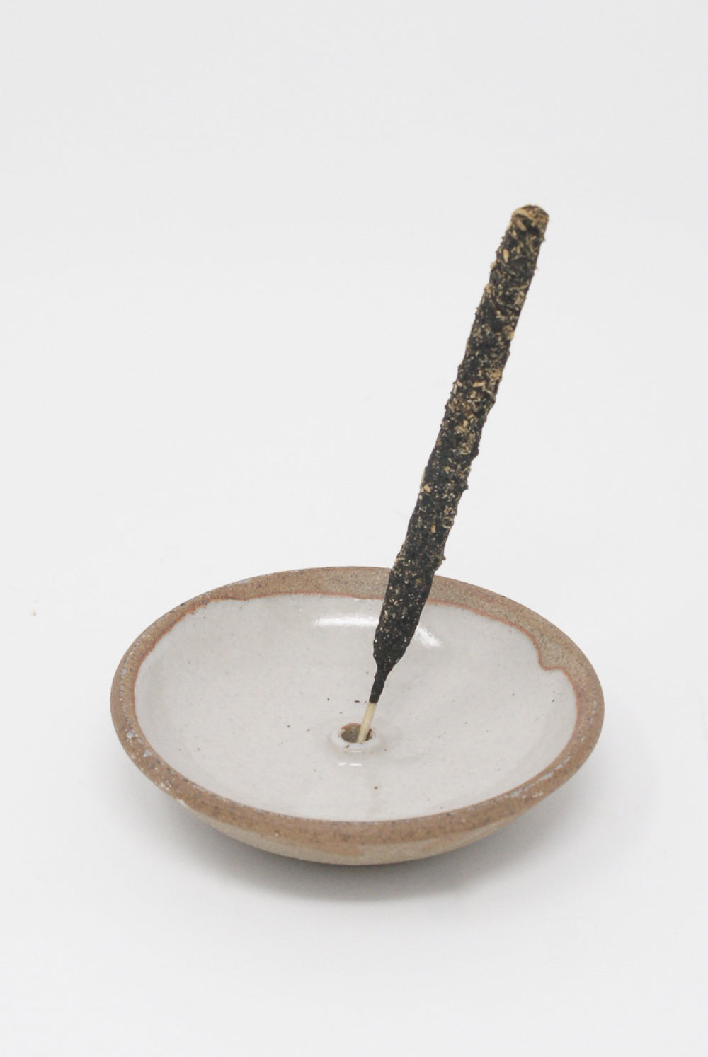 Incausa - Stoneware Incense Holder in Shino with incense