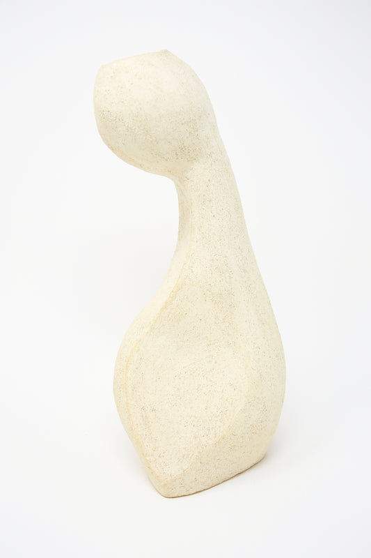 A Lost Quarry Medium Hand Built Vessel No. 000713 Bud Vase on a white background.