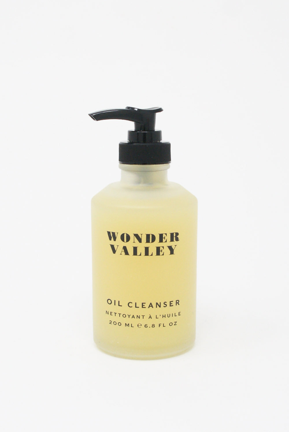 Wonder Valley Facial Oil Cleanser, formulated with honeysuckle and natural oils.