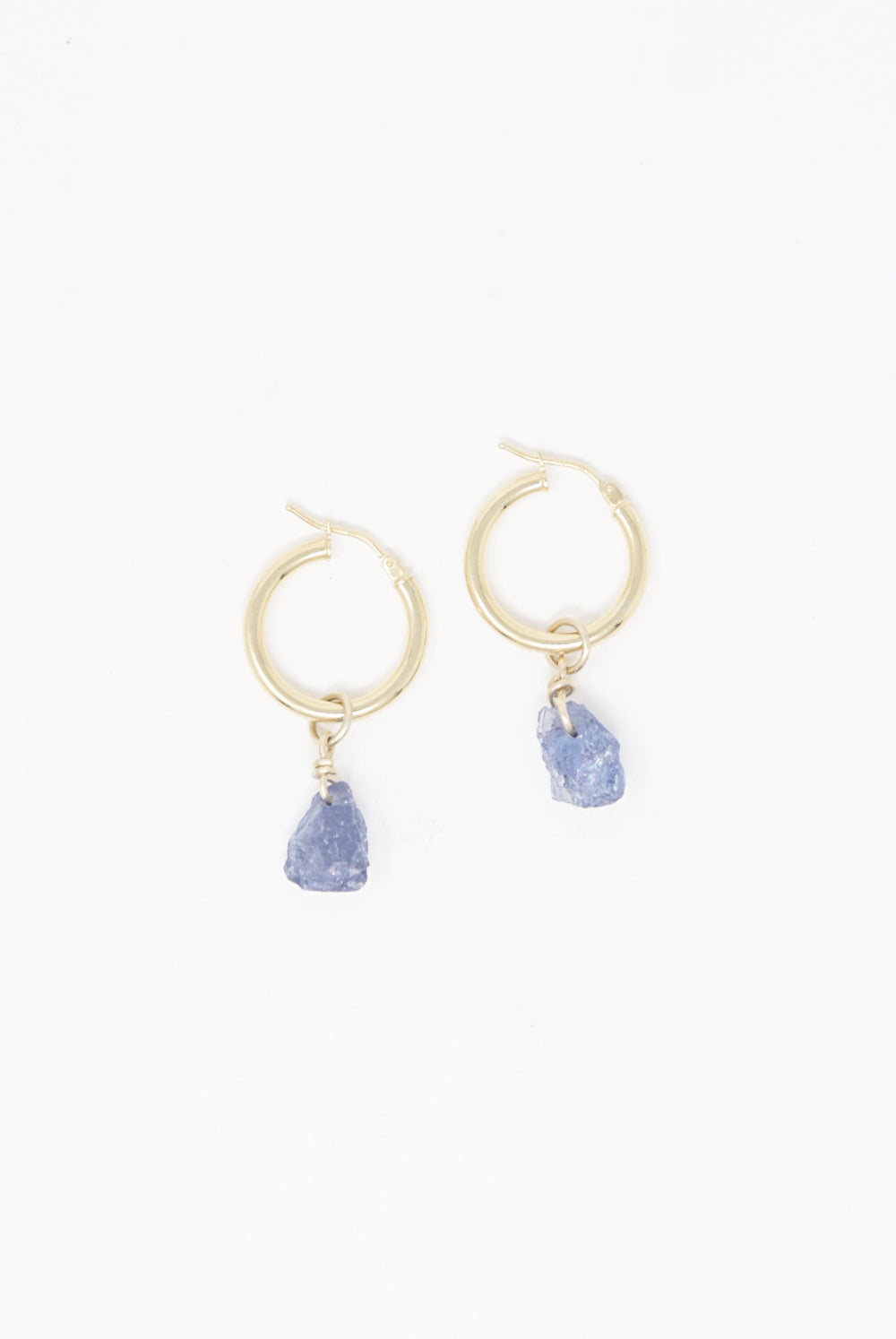 Tara Turner - Raw Tanzanite Hoop Earrings