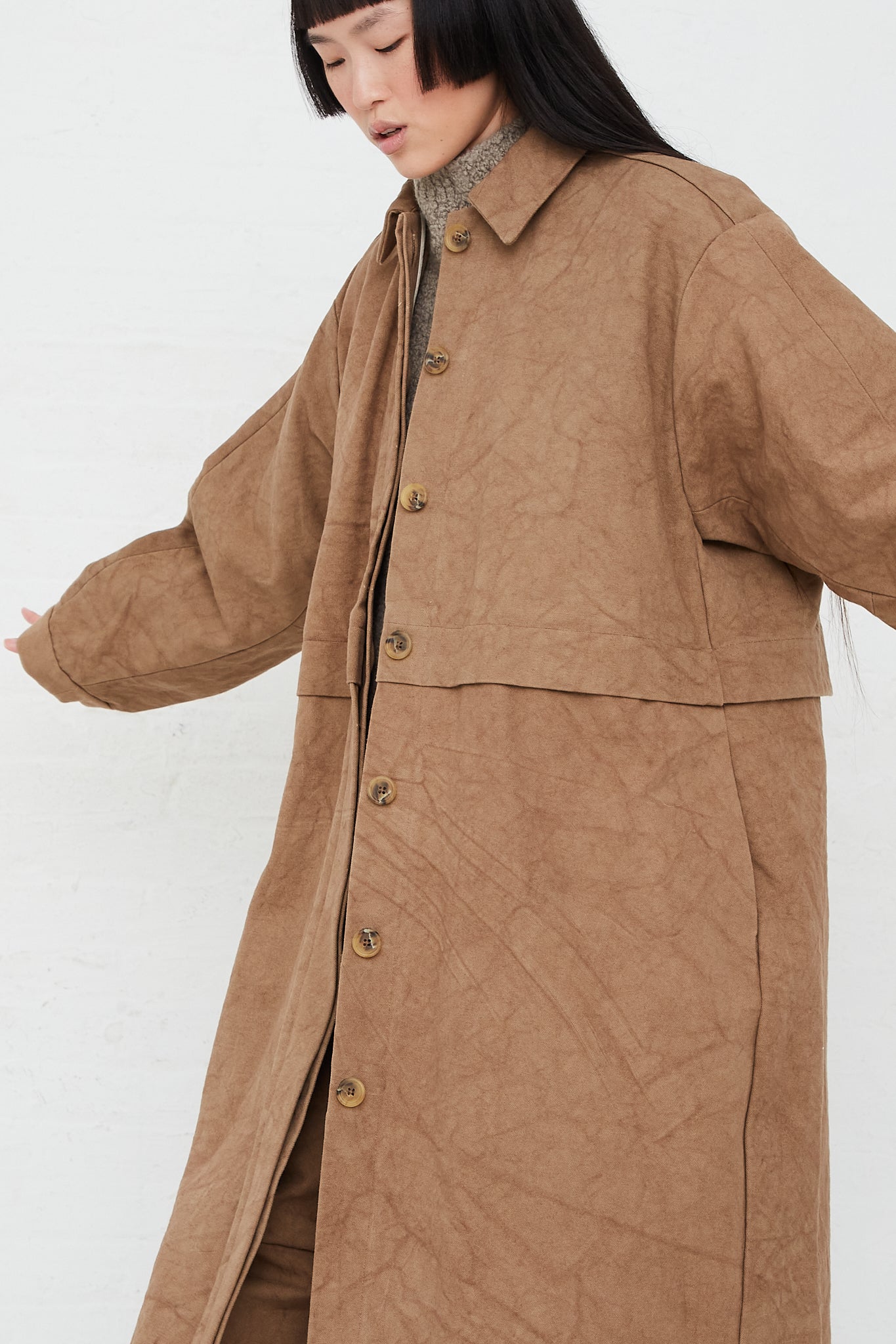 Oversized Canvas Trench by Lauren Manoogian for Oroboro Side