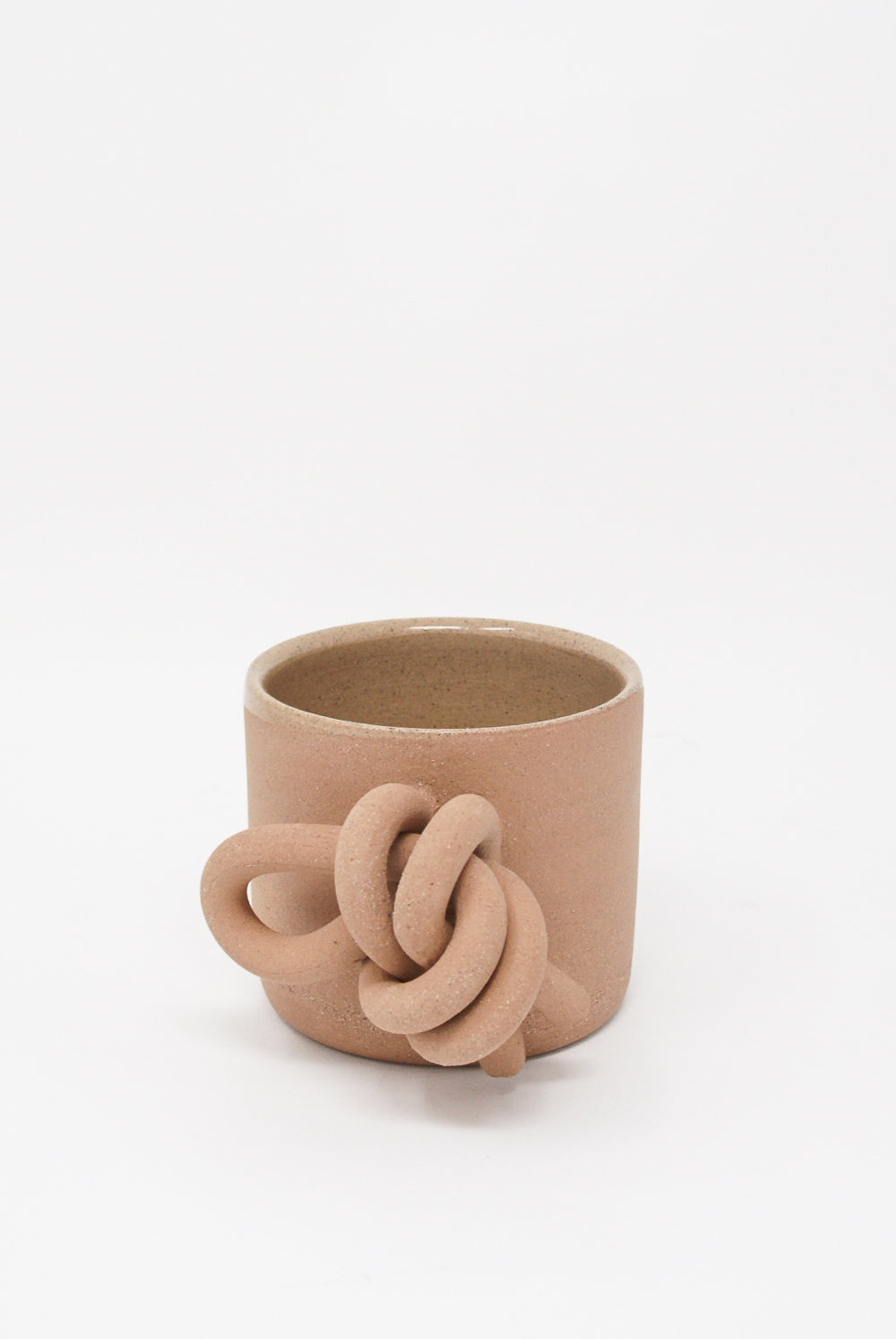 Lost Quarry - Overhand Knot Mug in Terracotta handle view