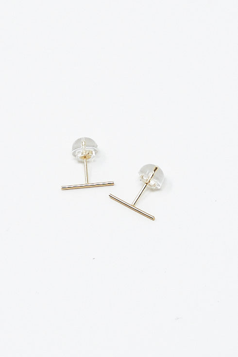 Staple stud shop earrings
