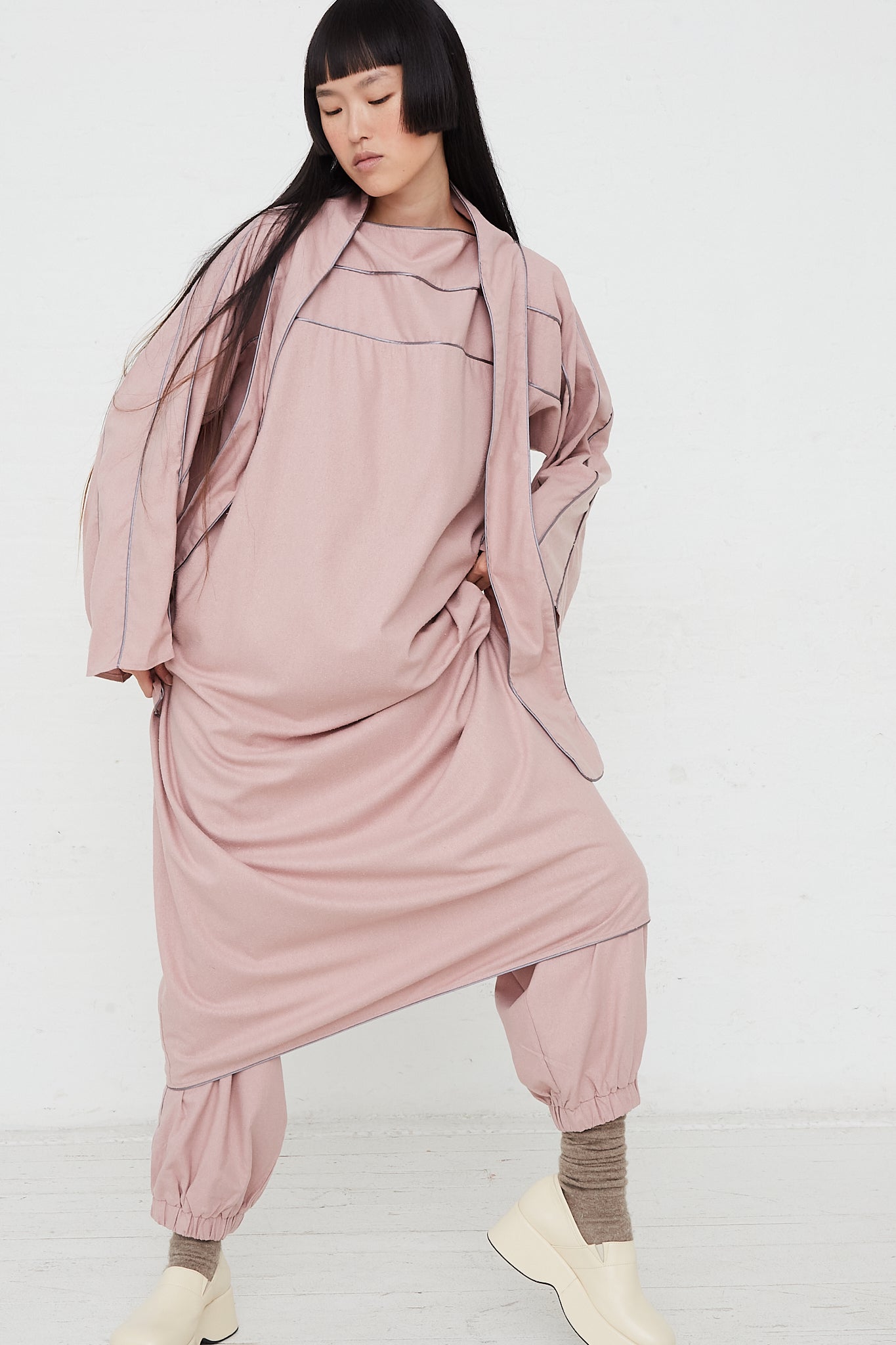 BASERANGE - Lesie Silk Dress in Pompei Rose | Oroboro Store