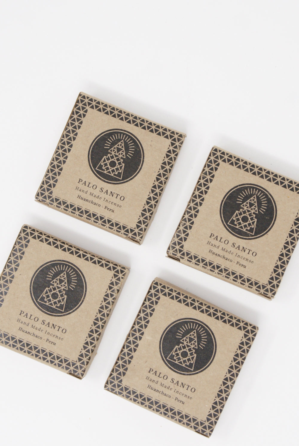 Incausa Hand Pressed Incense Box in Palo Santo group view