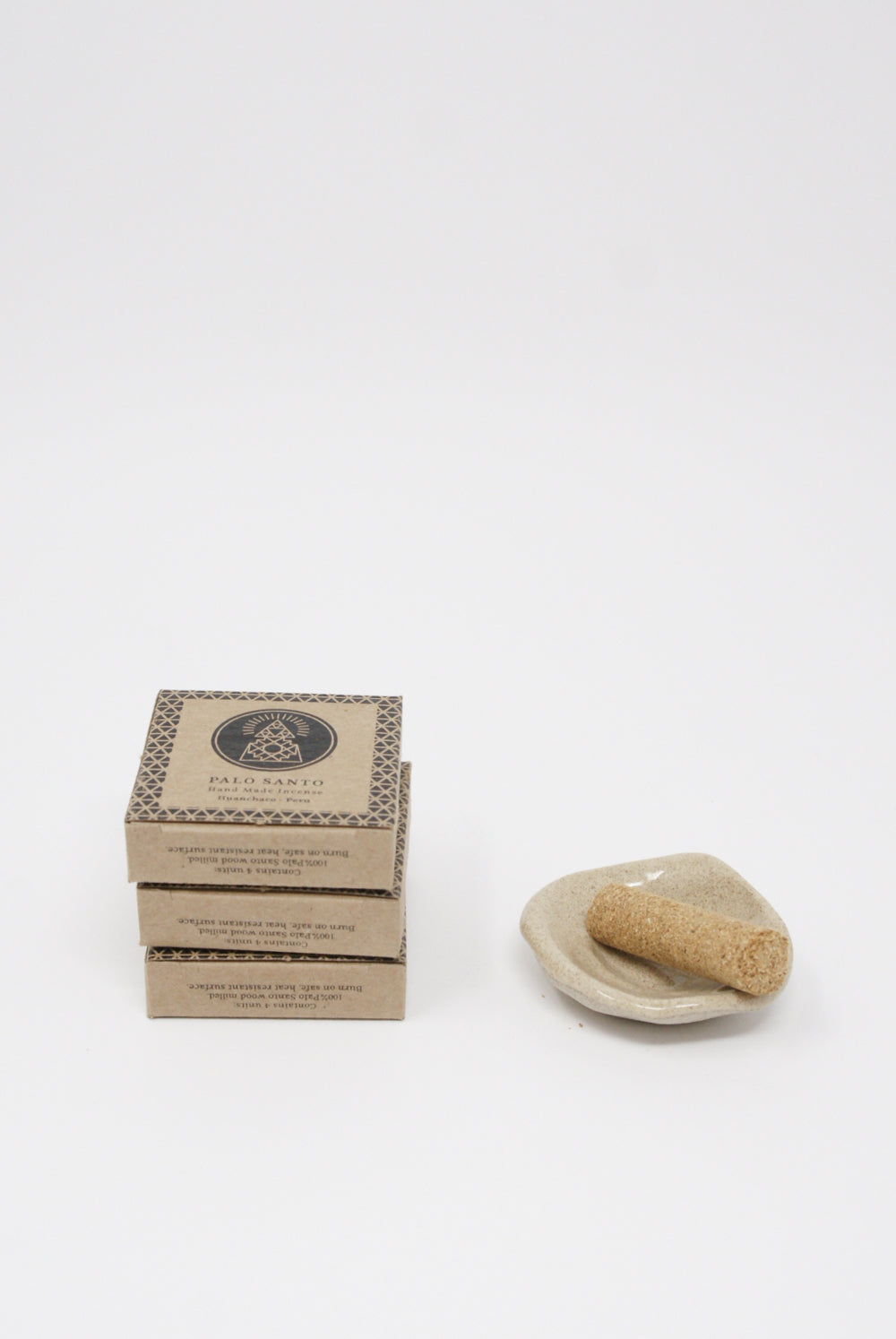 Incausa Hand Pressed Incense Box in Palo Santo