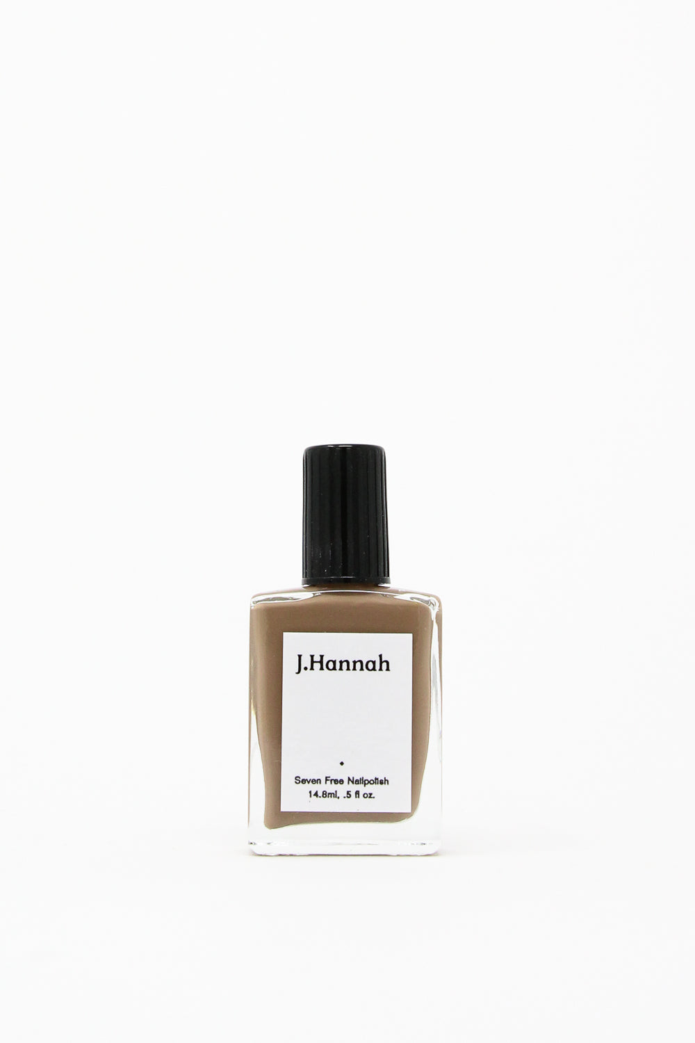 A highly-pigmented J Hannah Nail Polish in Hepworth (Brown) on a white background.