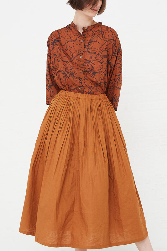 Ichi - Skirt in Camel front view