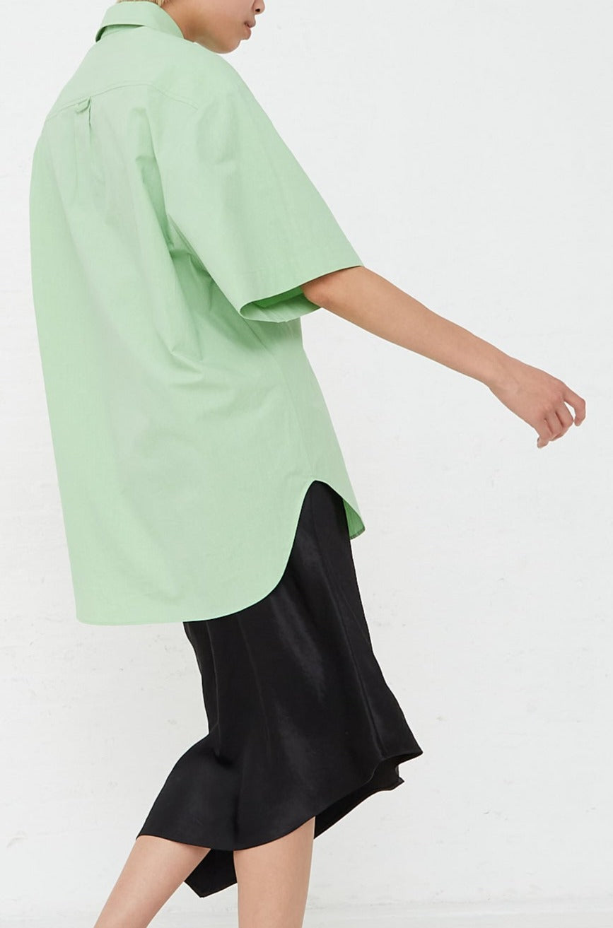 Nomia - Oversized Short Sleeve Shirt in Chlorophyll side view