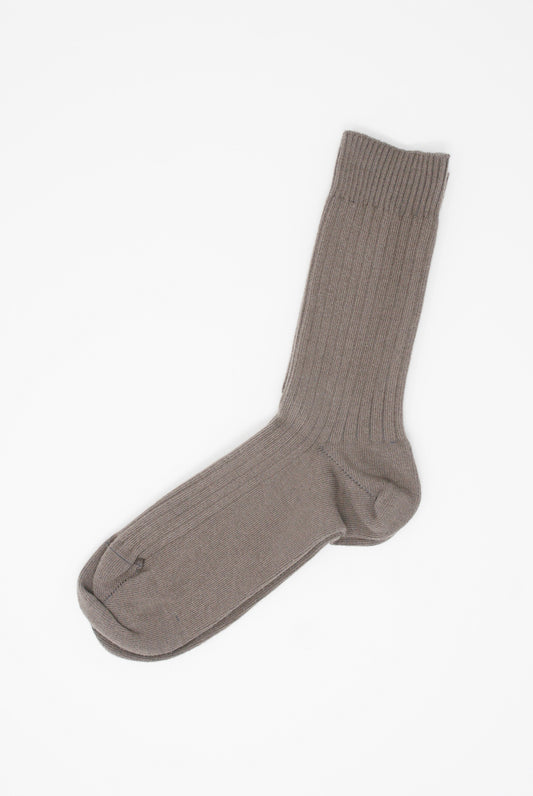 Baserange - Rib Ankle Sock in Brown
