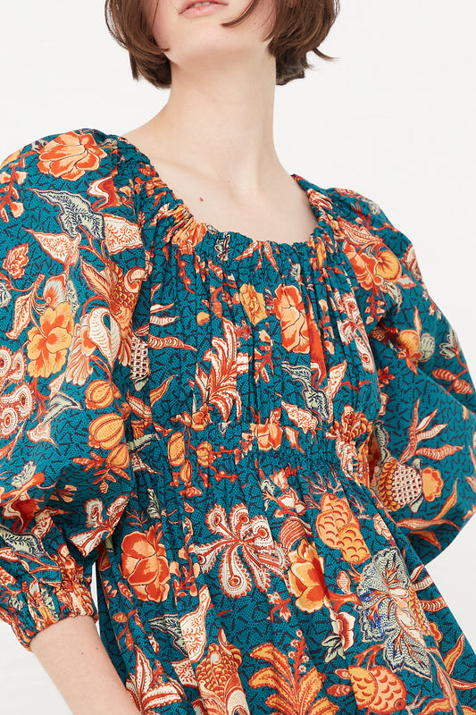 Ulla Johnson - Helena Dress in Delphinium front bodice detail