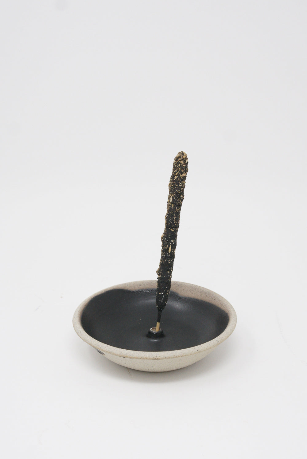 Incausa - Stoneware Incense Holder in Black