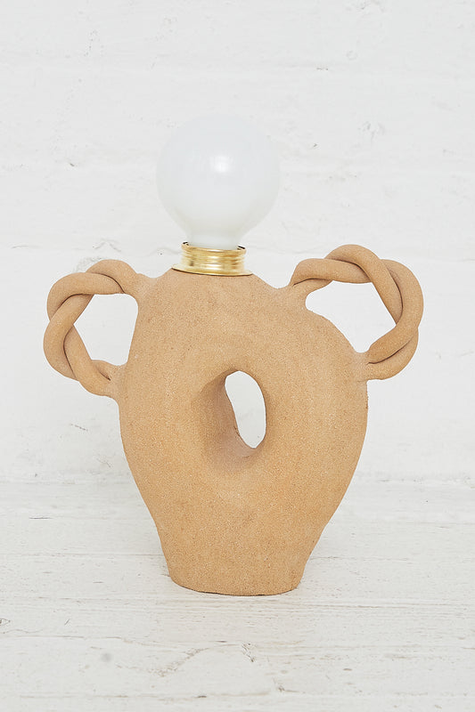 Clandestine - Table Lamp Twisted in Raw Sunny Brown Clay 