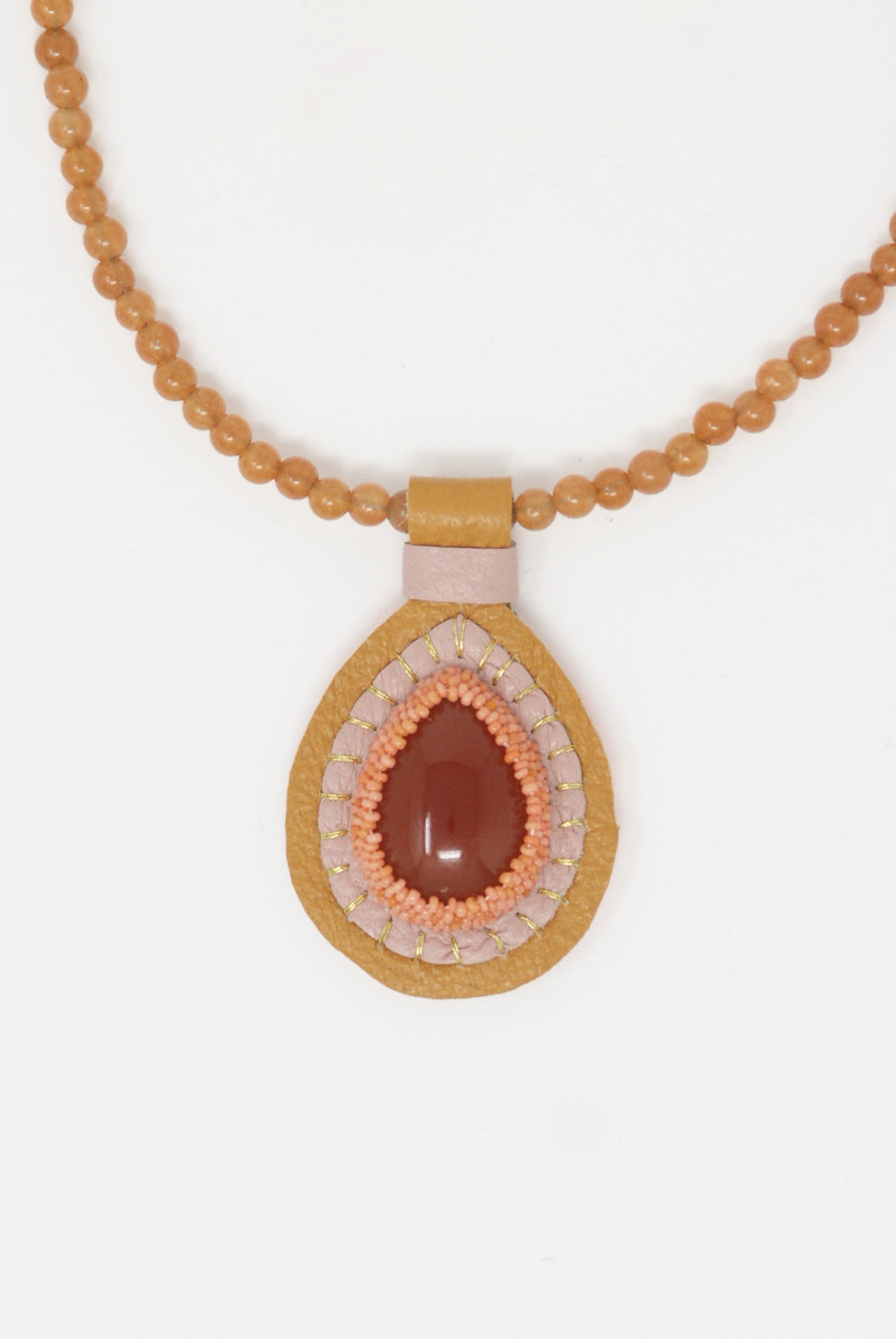Robin Mollicone - Charm Necklace in Carnelian detail view