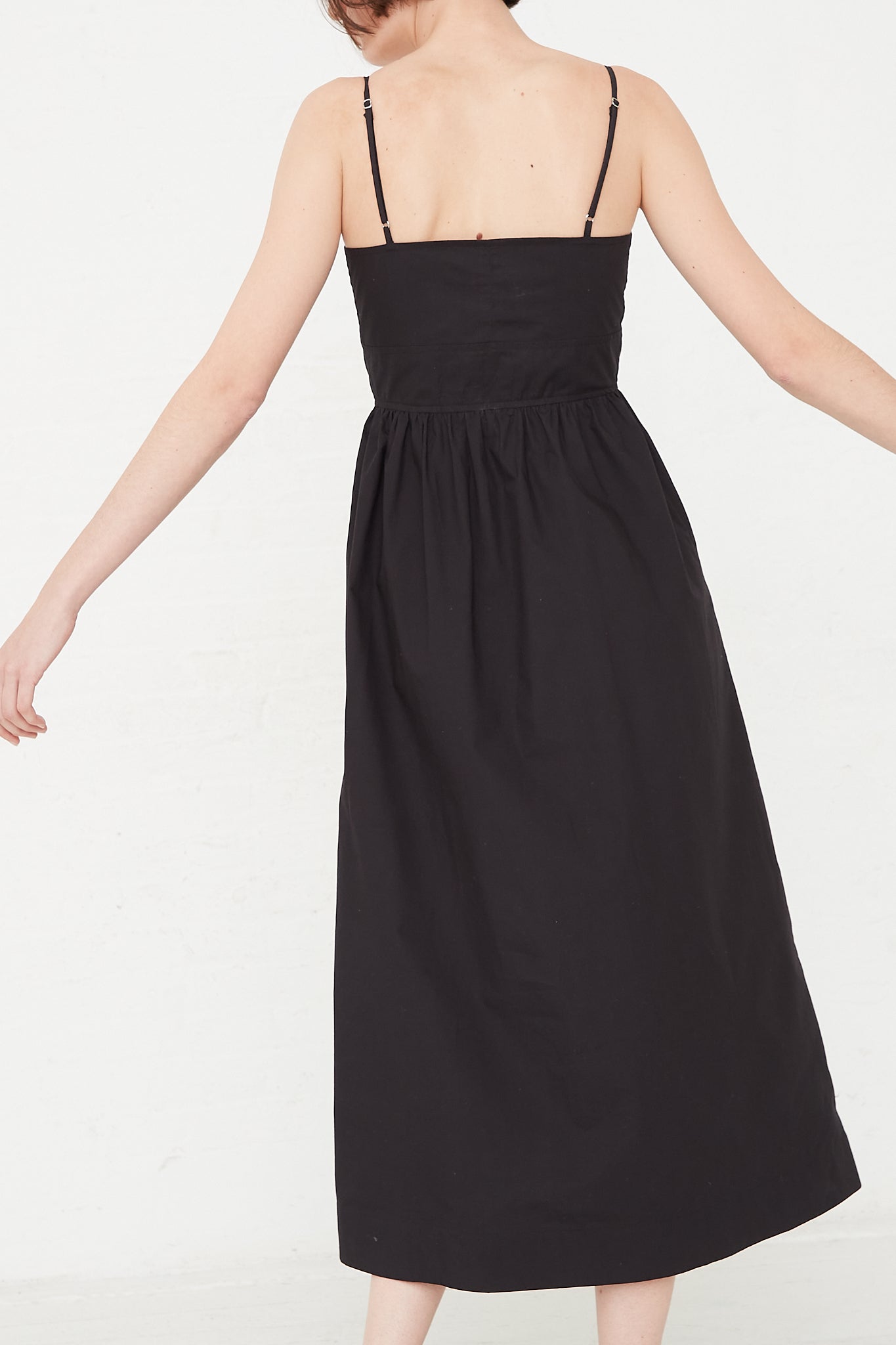 Caron Callahan - Lydia Dress in Black Poplin back detail