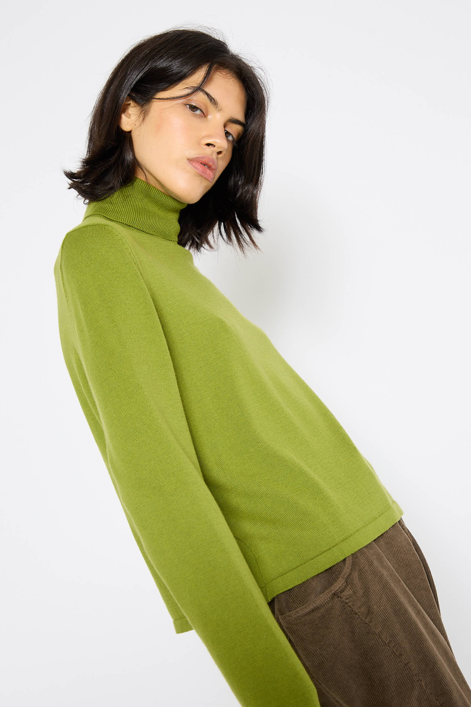 Cotton and Cashmere Sweater in Woodbine