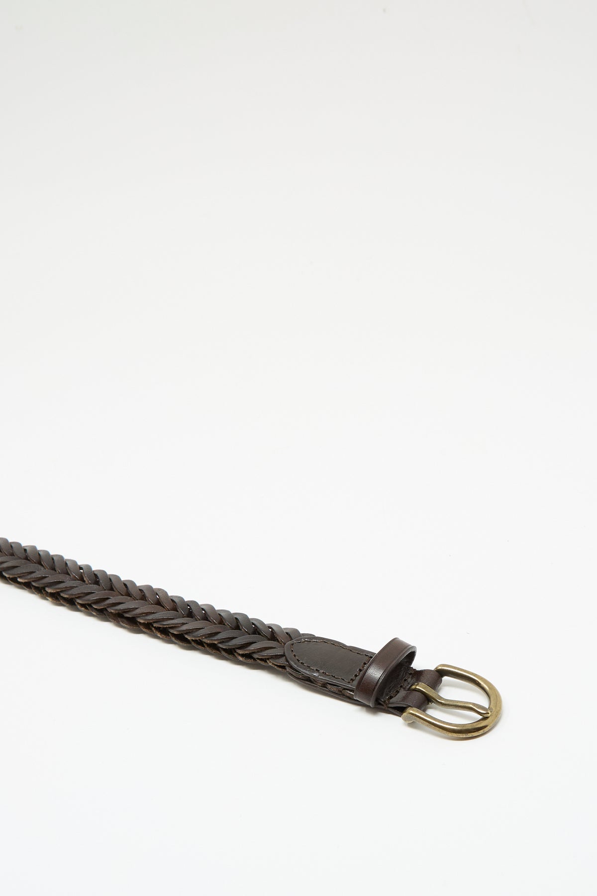 The Single Link Belt in Brown by Dragon Diffusion is displayed diagonally on a plain white background