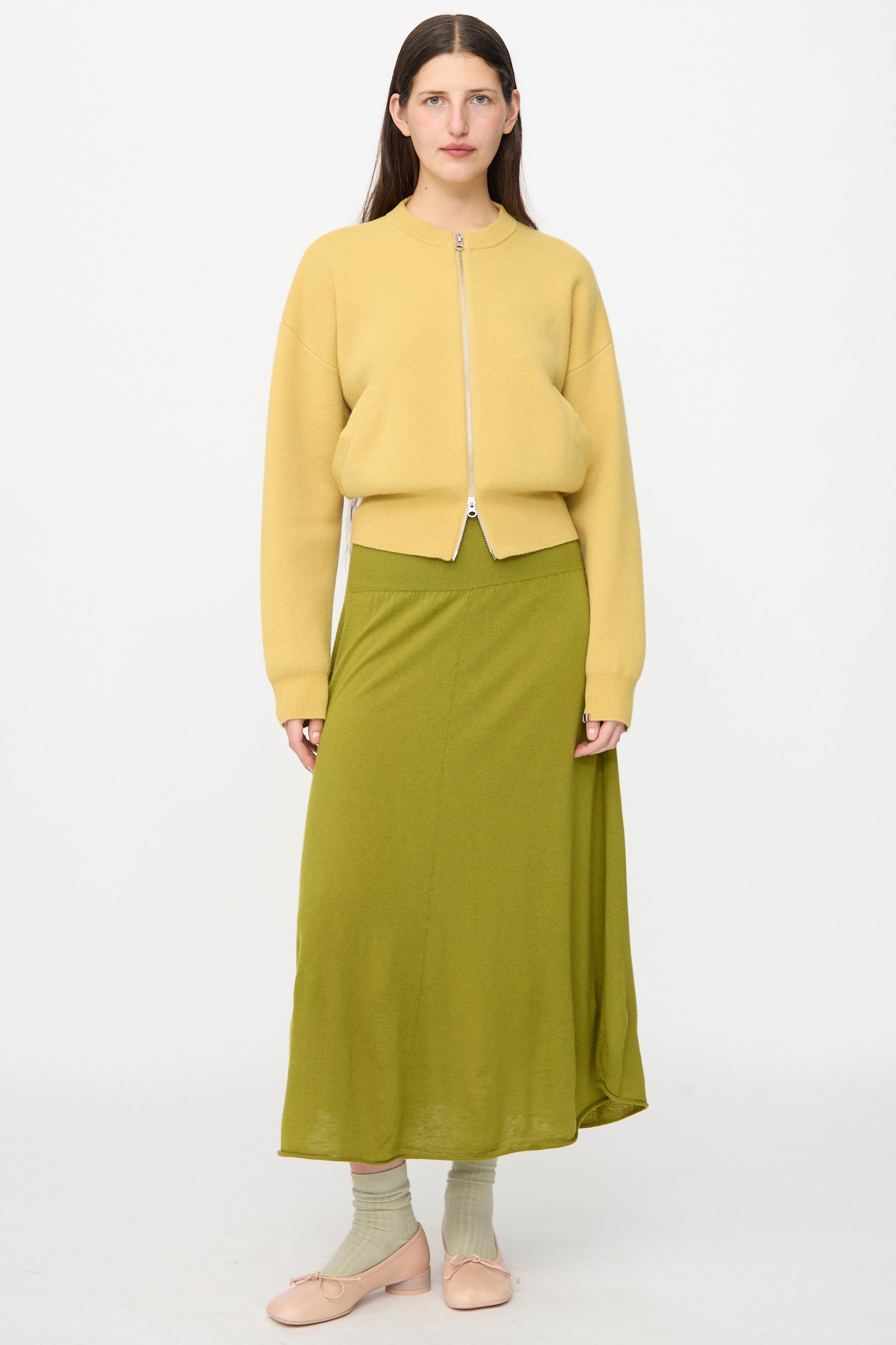 Extreme Cashmere - No. 470 Seduce Skirt in Grass | Oroboro Store
