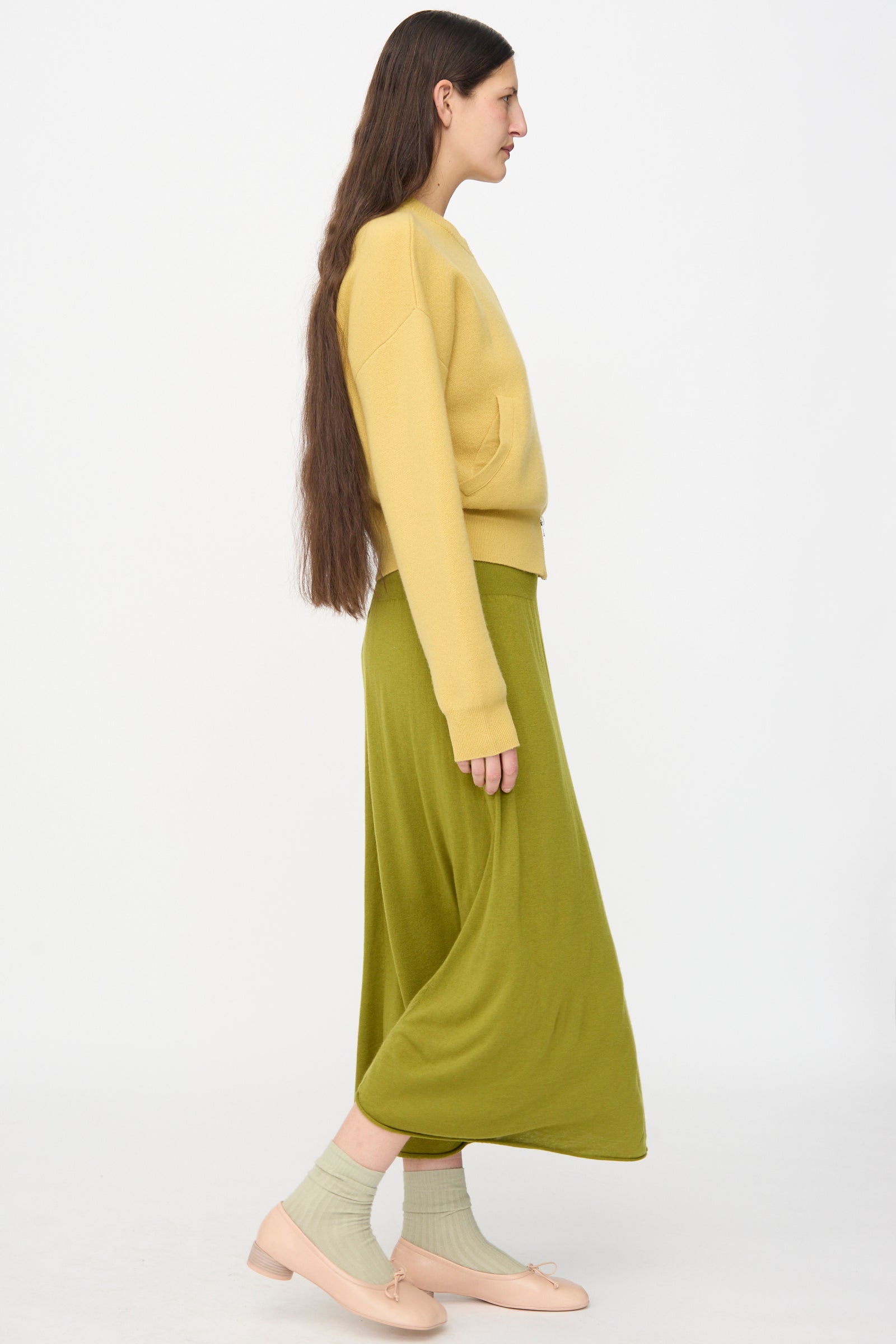 Extreme Cashmere - No. 470 Seduce Skirt in Grass | Oroboro Store