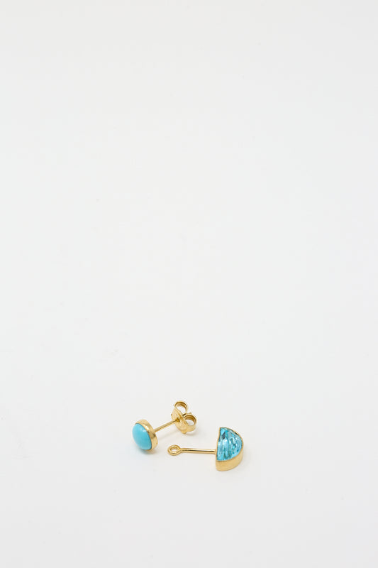 A pair of Grainne Morton's Detachable Drop Earring in Turquoise and Vintage Glass.