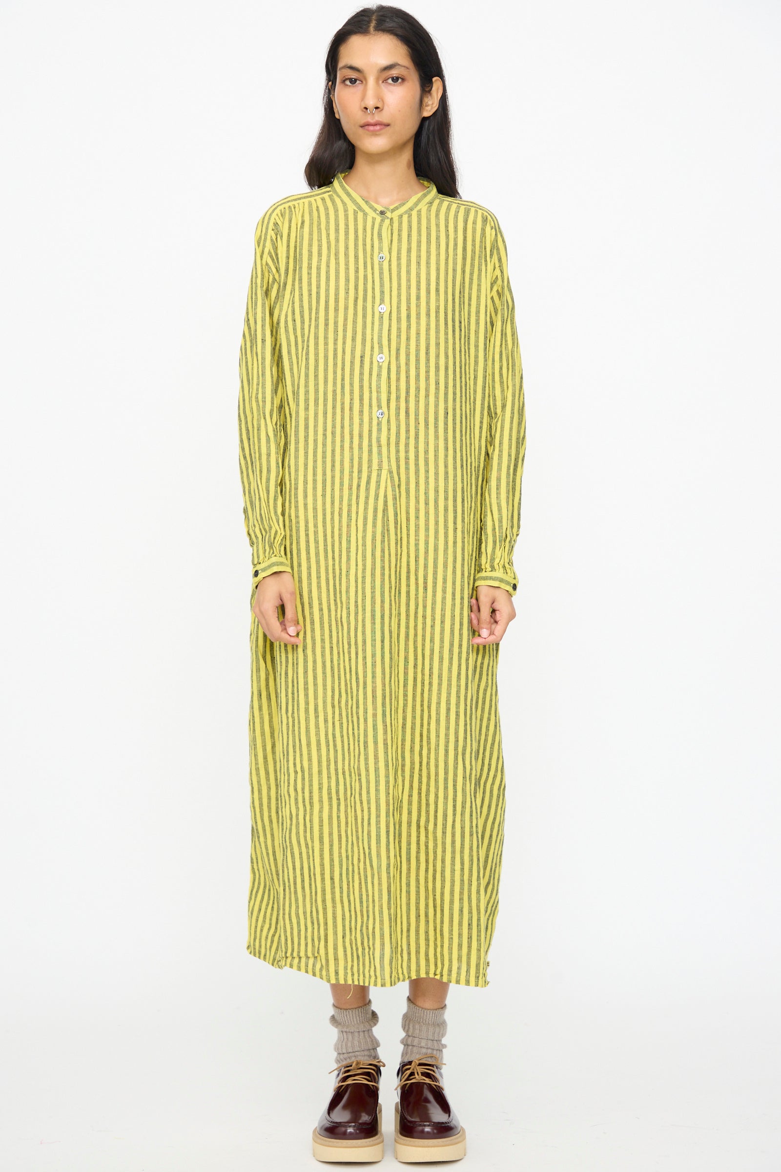 ichi linen dress Color Linen Dress