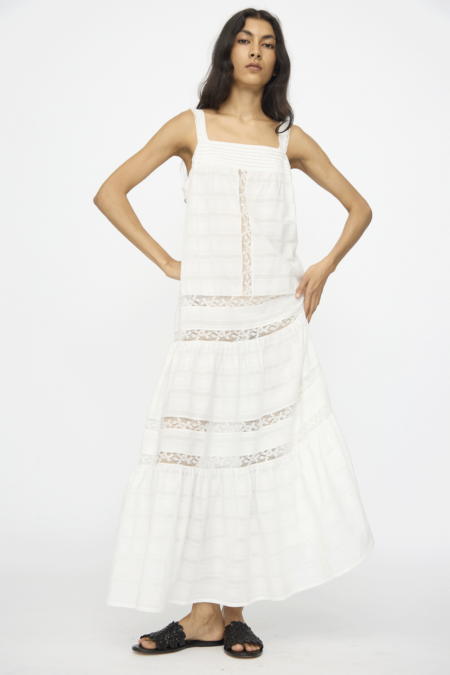 A gif of styles from Loretta Caponi's SS26 collection.