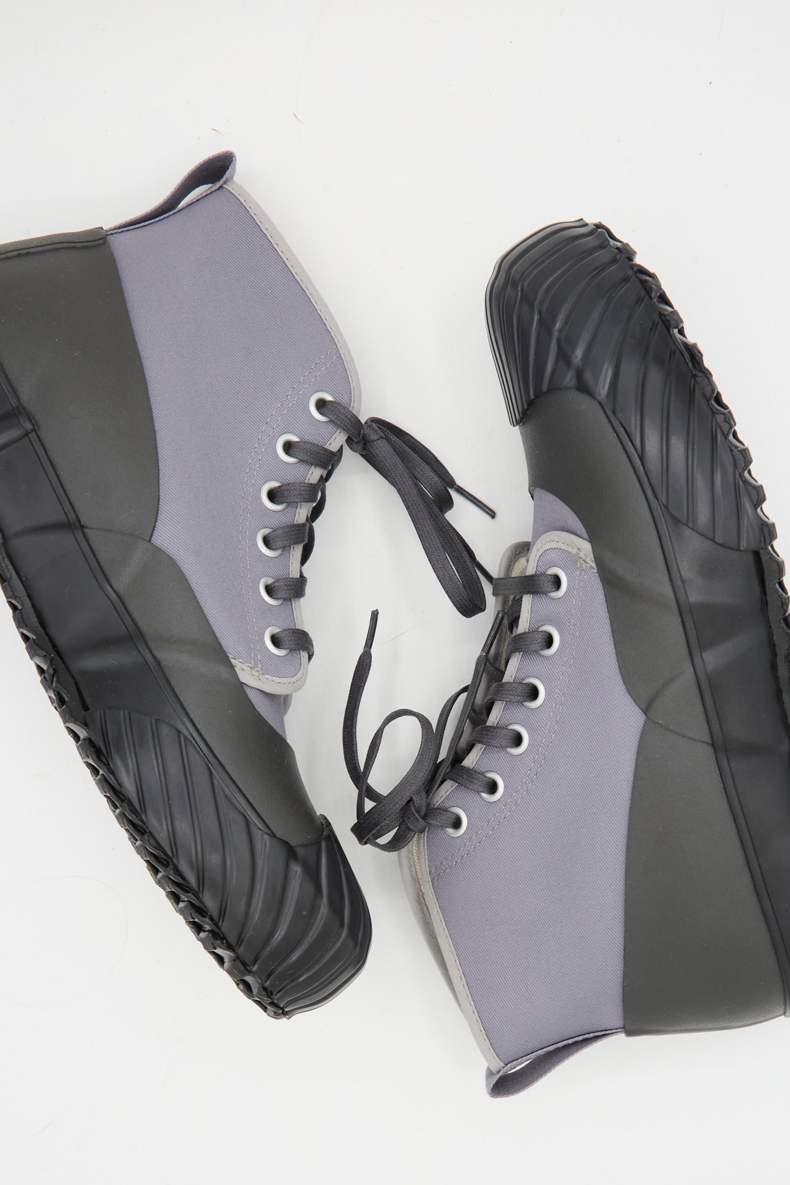 The Moonstar Alweather RF Sneaker in Ash features gray and black canvas, black laces, and rubber soles, shown against a white background.