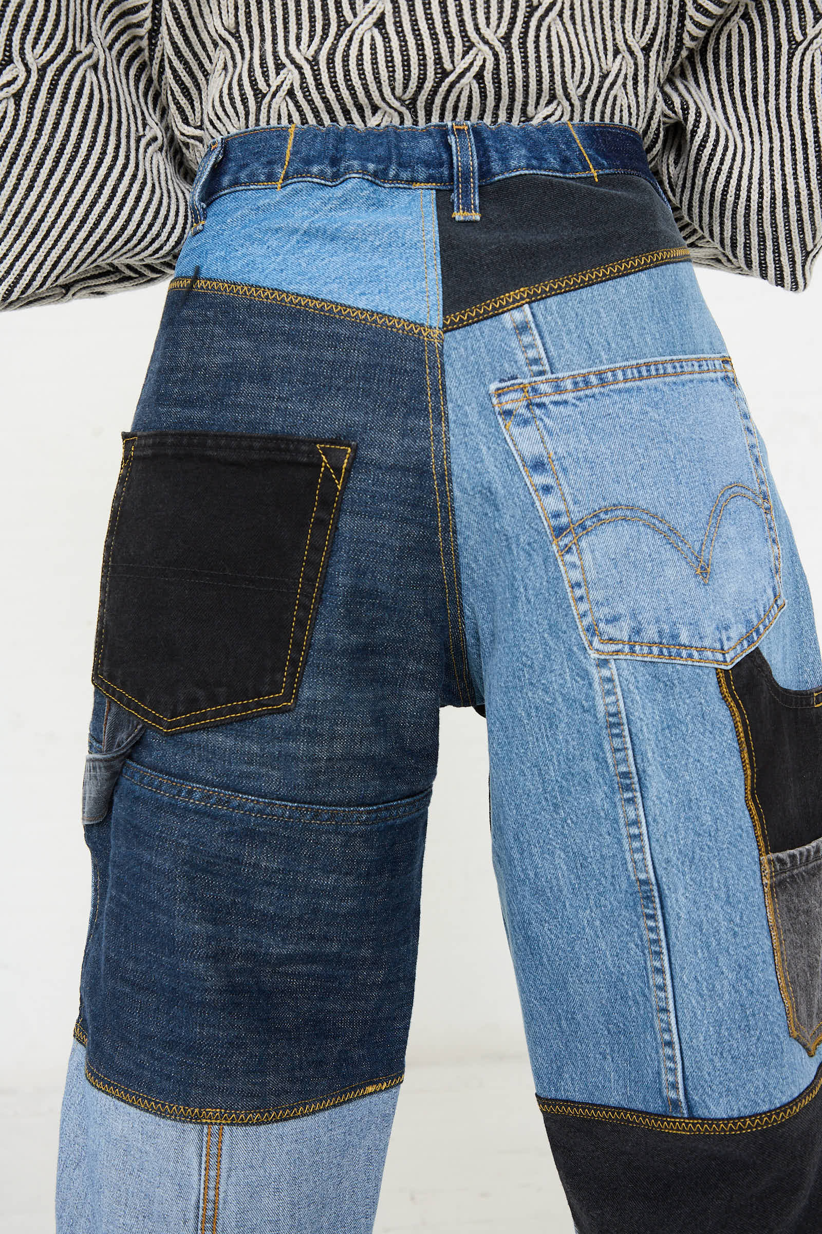 Reworked Jeans in Blue, Black and Grey I