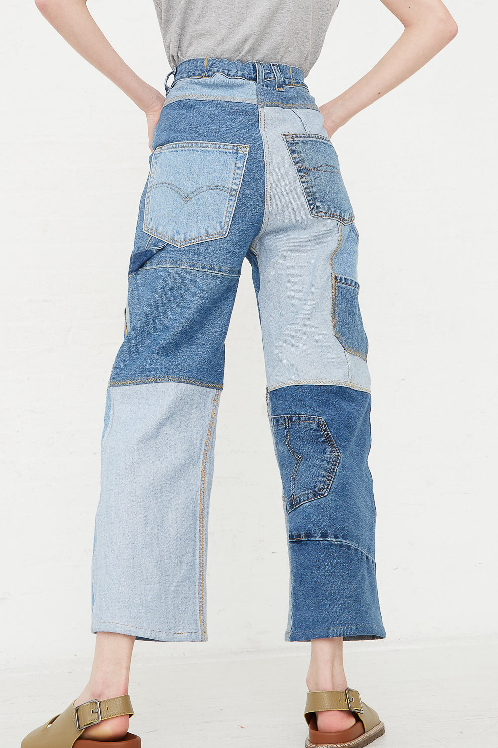 WildRootz - Reworked Jeans in Blue Variation A - S back view