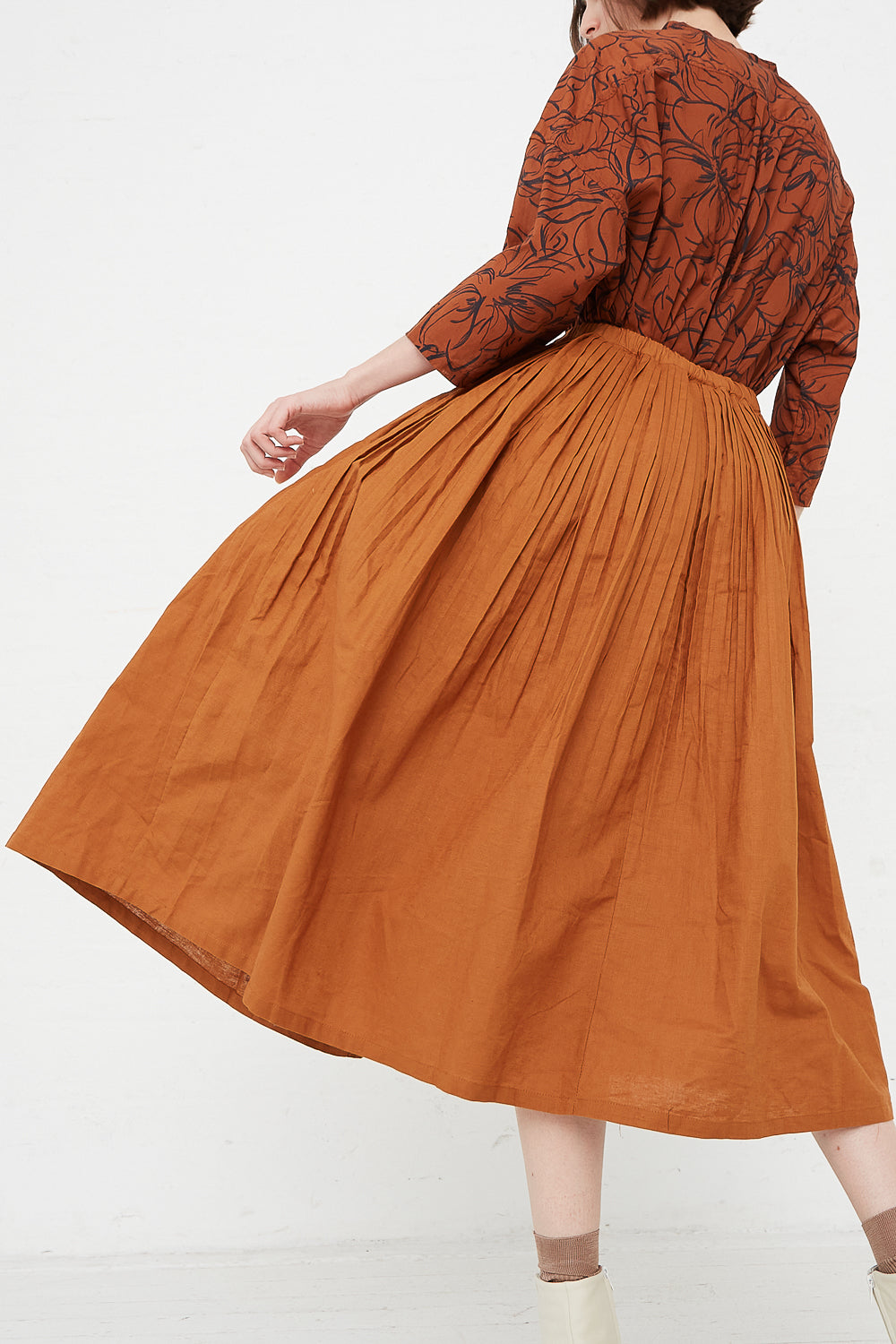 Ichi - Skirt in Camel back view