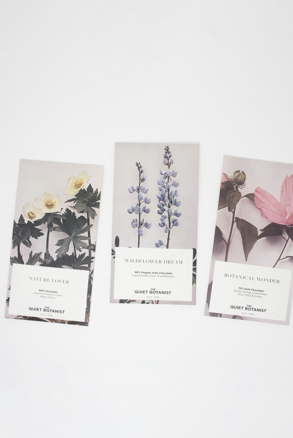 A set of three Wildflower Dream Bar cards by The Quiet Botanist.