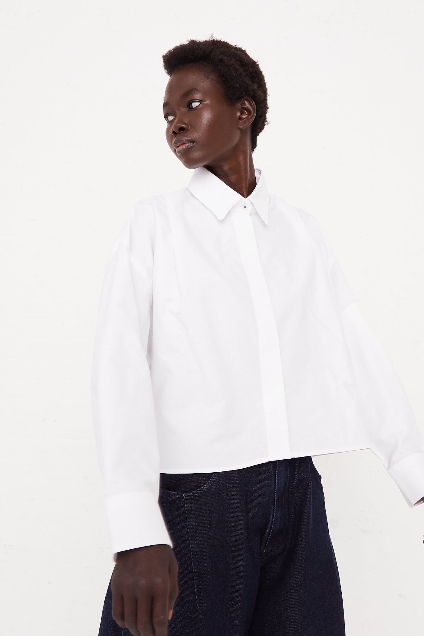 CORDERA Long Sleeve Shirt in White | Oroboro Store