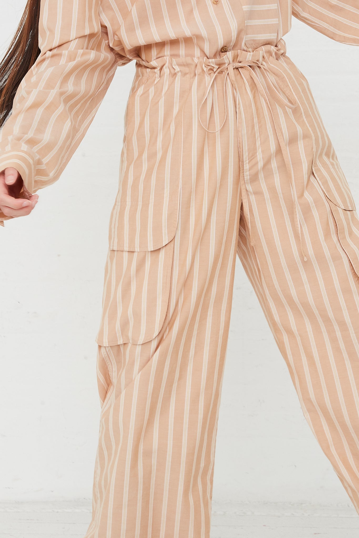 REJINA PYO - Vietta Trouser in Pink Stripe | Oroboro Store