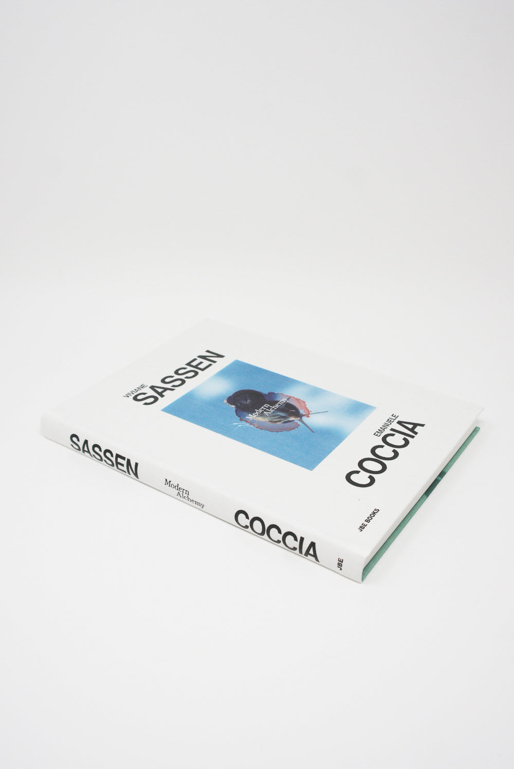 A Viviane Sassen & Emanuele Coccia: Modern Alchemy photobook featuring a captivating portrait of a person against a bright, white backdrop, brought to you by Artbook/D.A.P.