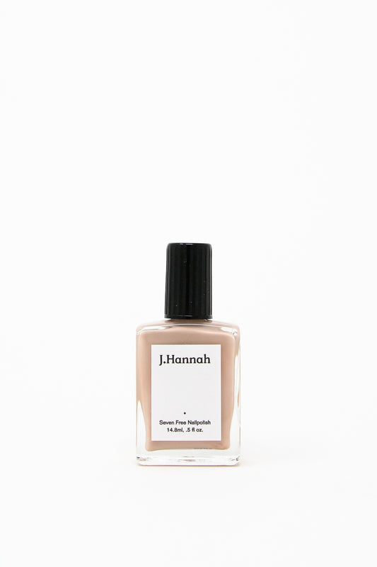 A bottle of J Hannah Agnes nail polish on a white background.