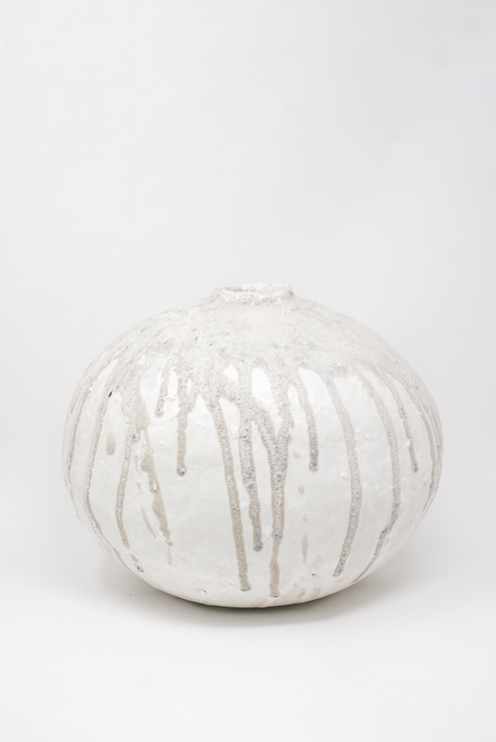 MONDAYS - Giant Lava Moon Vase in Textured Lava Glaze on a Groggy Clay Body side view