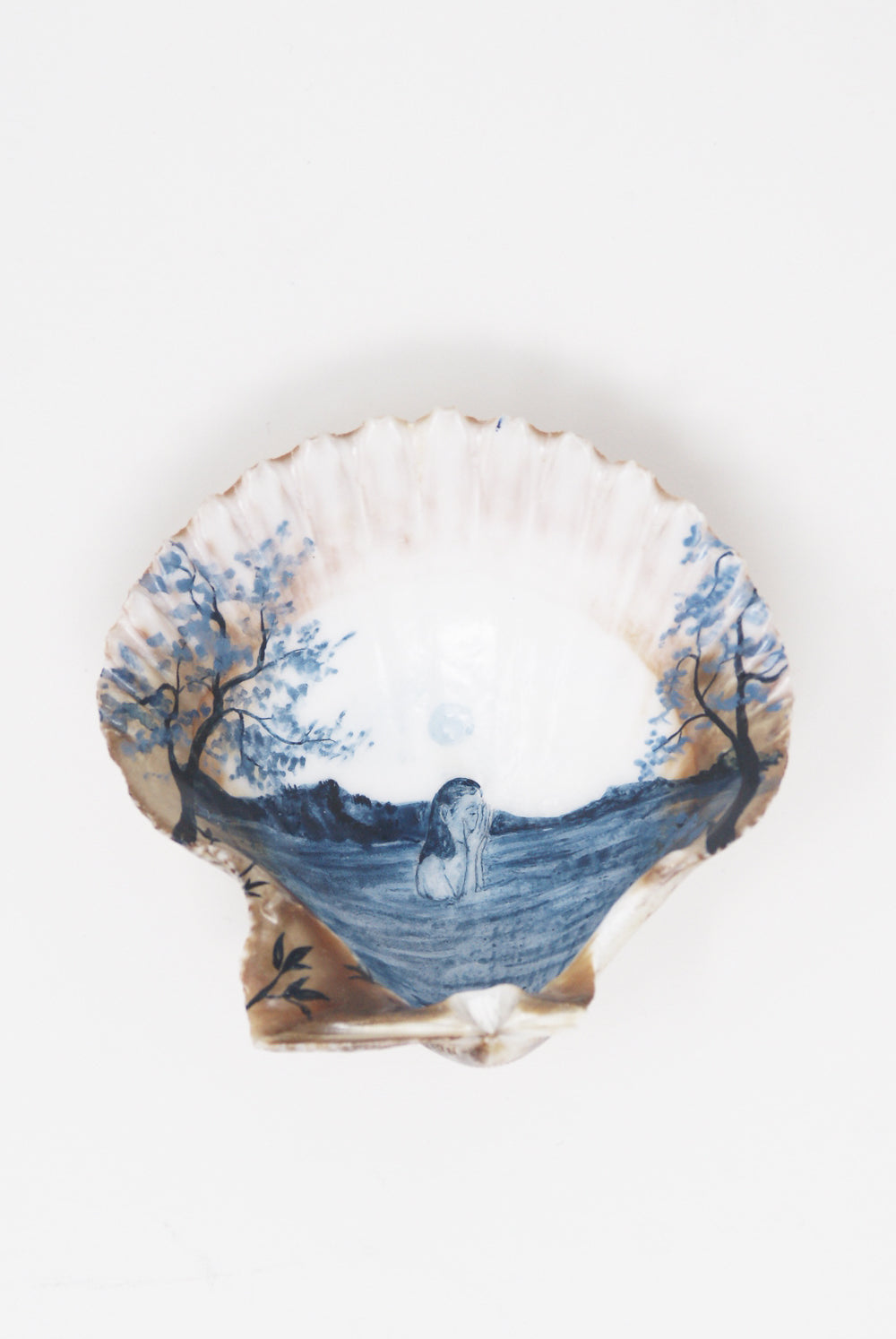Alyssa Goodman - Hand Painted Shell in Sunset top view