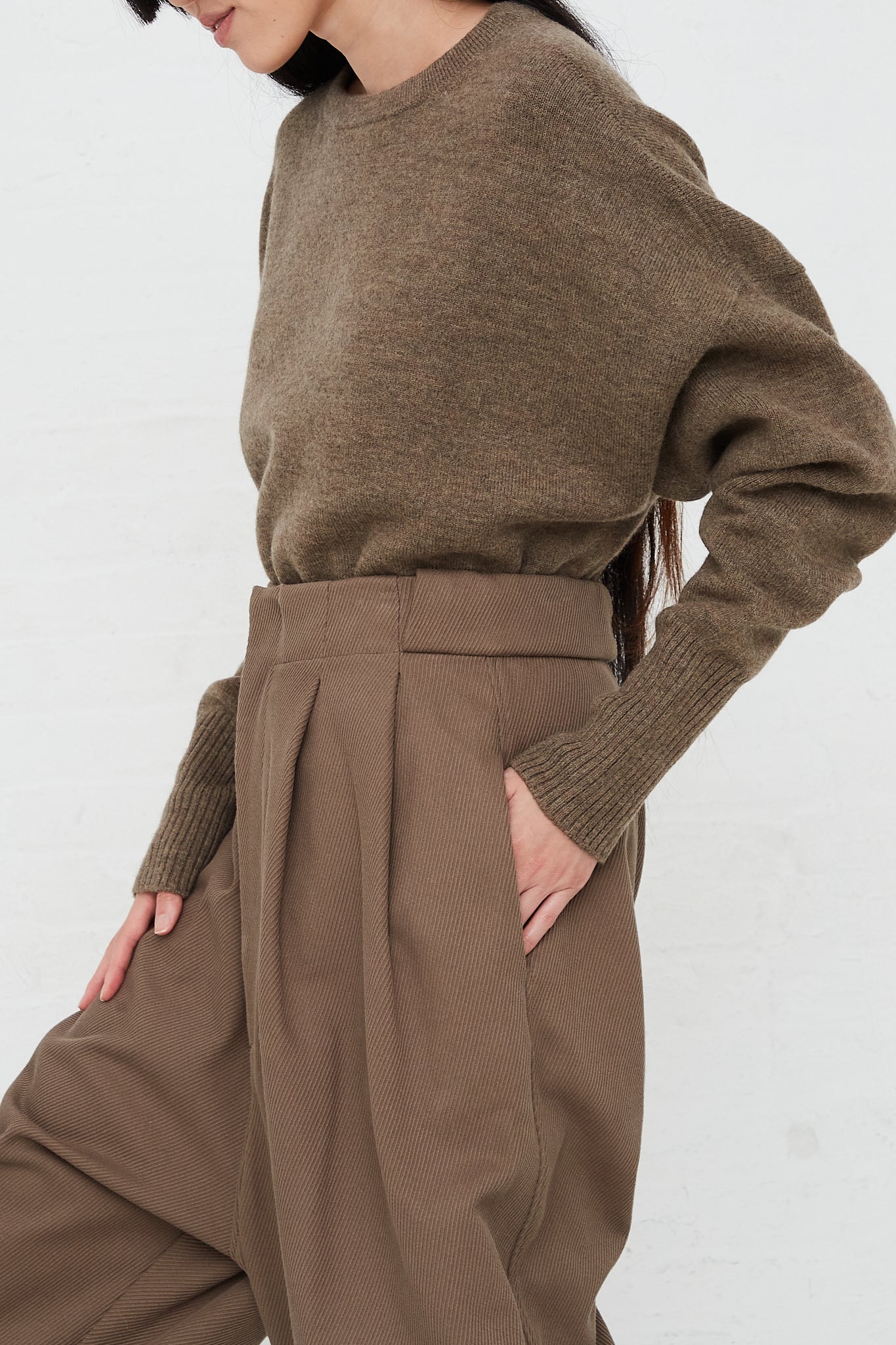 Relaxed Twill Trouser in Cotton by Lauren Manoogian for Oroboro Side