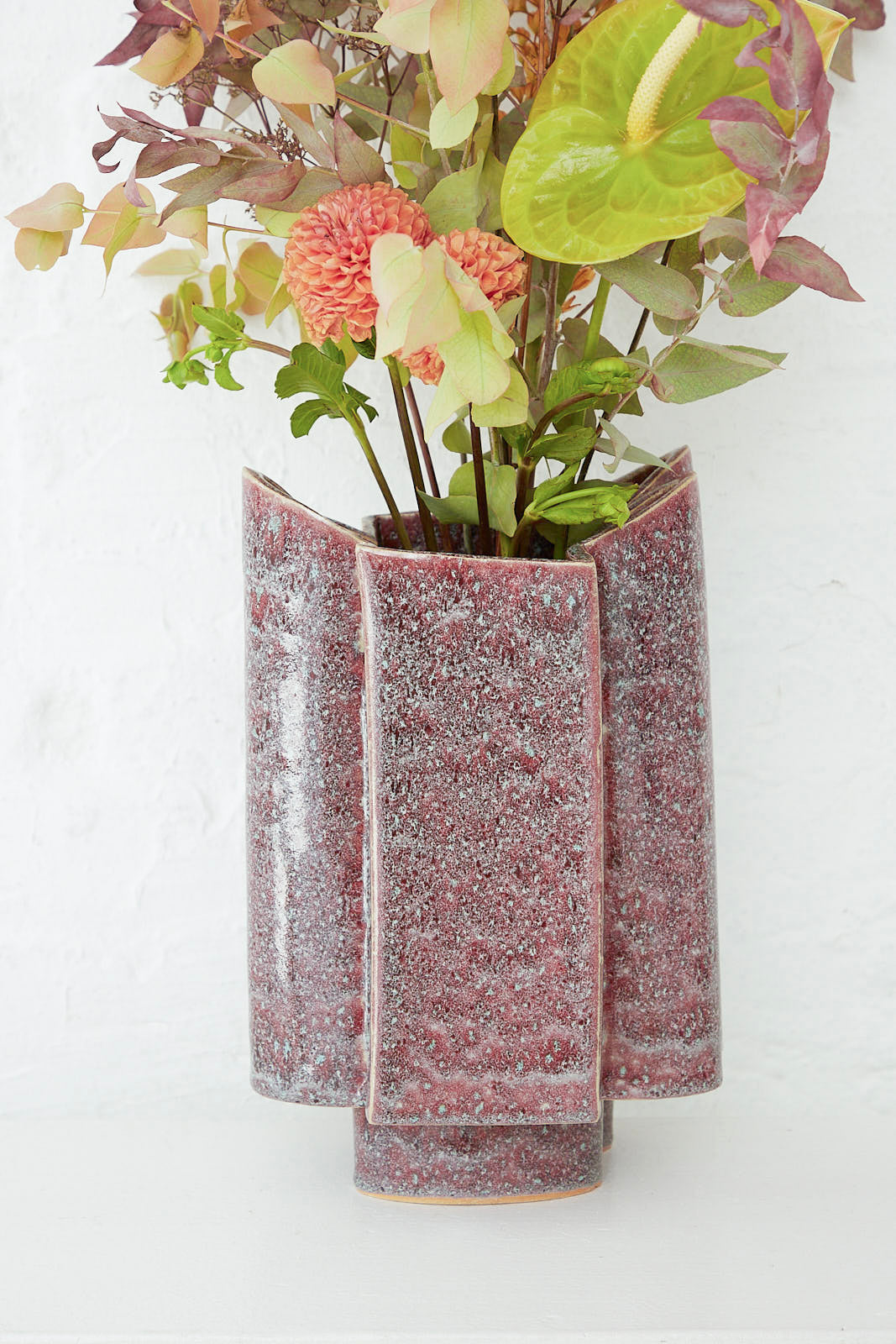 BZIPPY Large Ceramic Vase in Snowy Plum | Oroboro Store