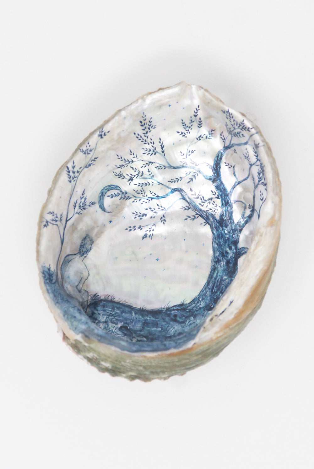 Alyssa Goodman - Hand Painted Shell in Views top view