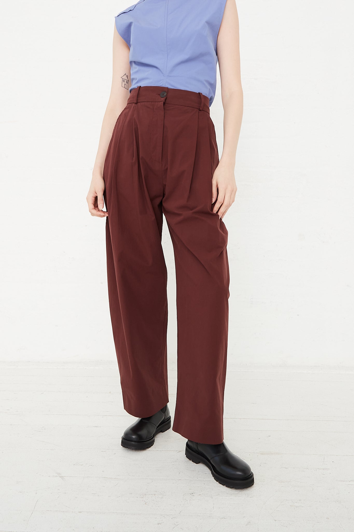 Studio Nicholson Acuna Pant in Compote front view