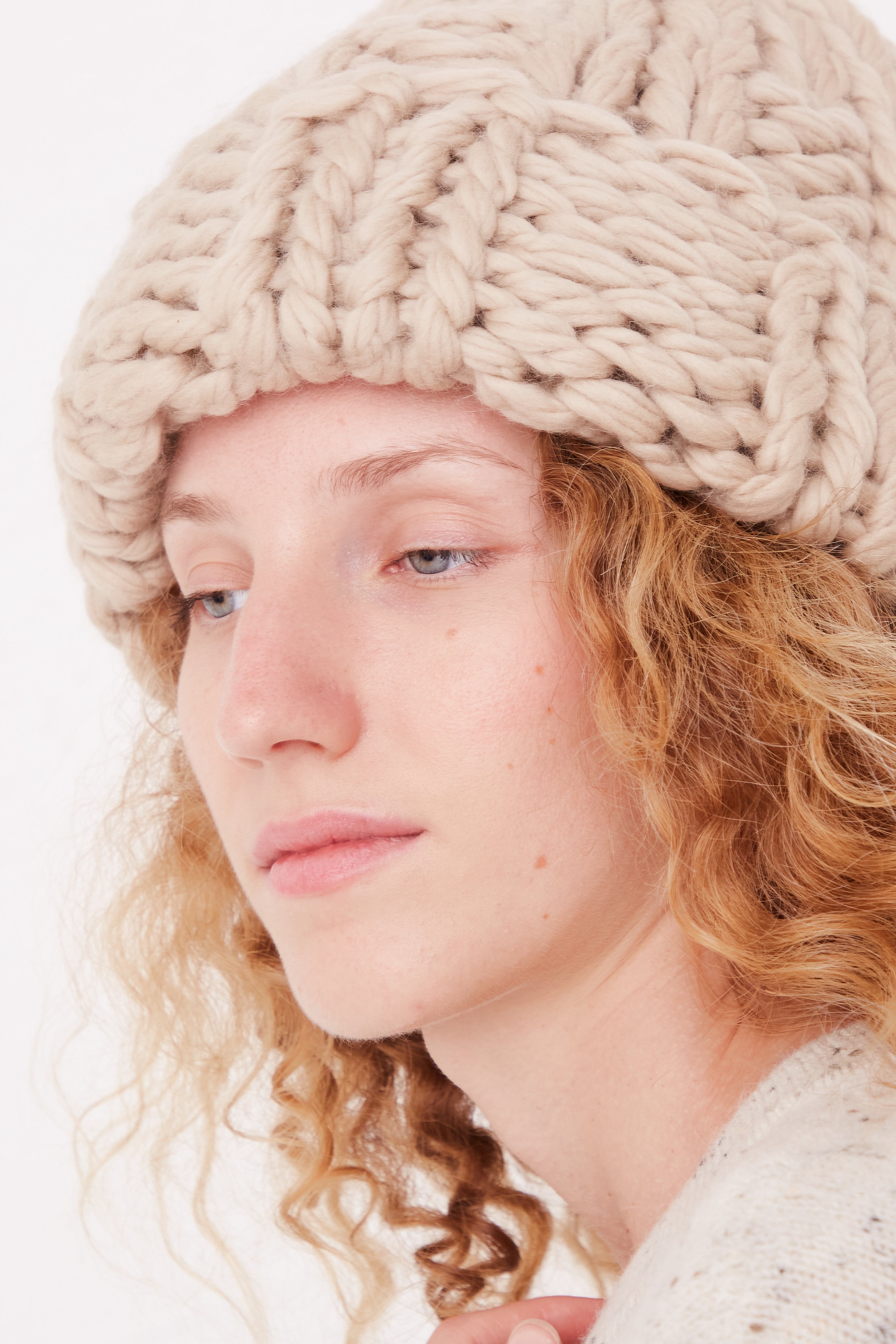 Lauren Manoogian Handknit Rib Hat in Lavender main image 1