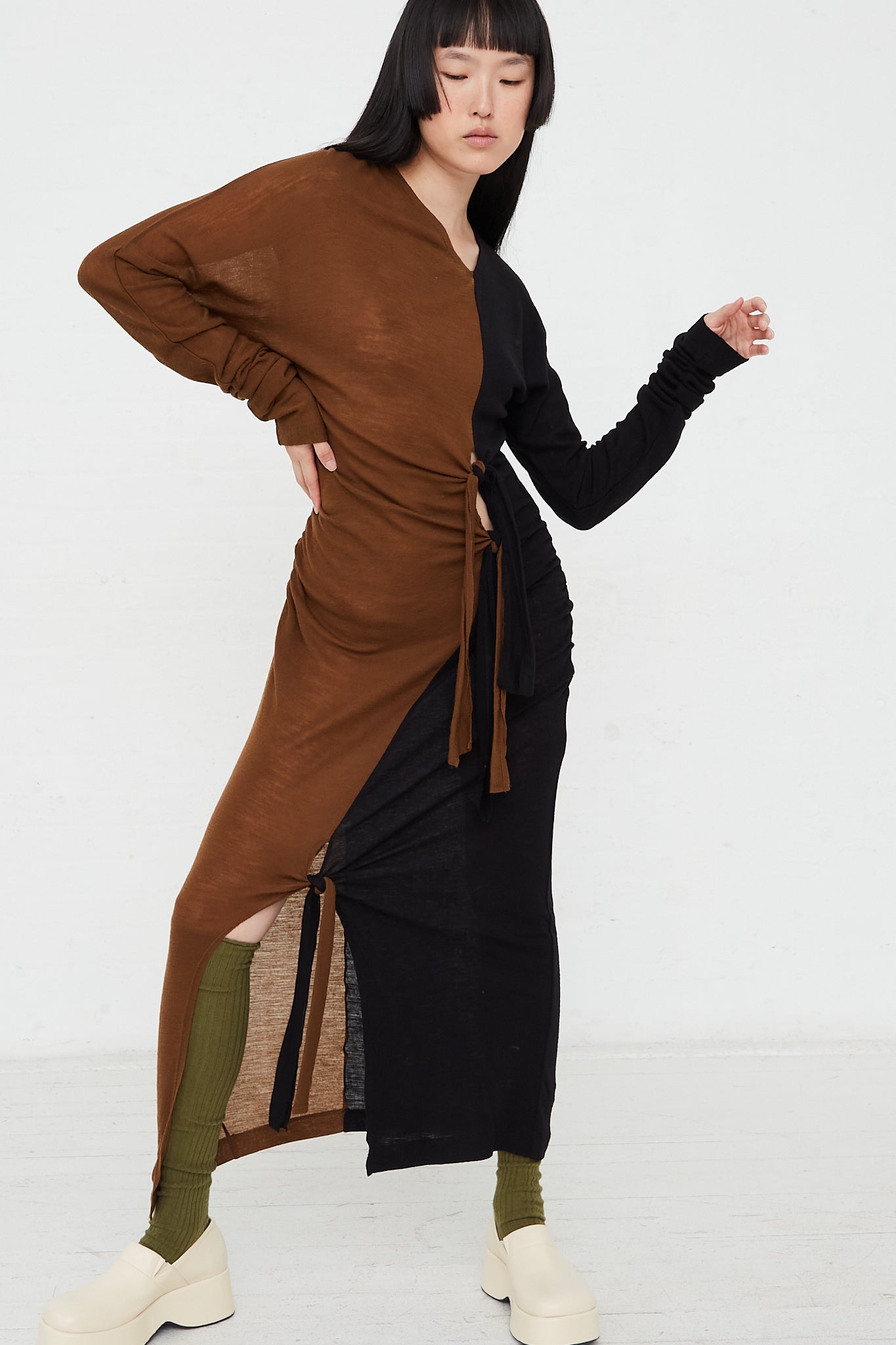 REJINA PYO - Dari Long Sleeve Dress in Black | Oroboro Store