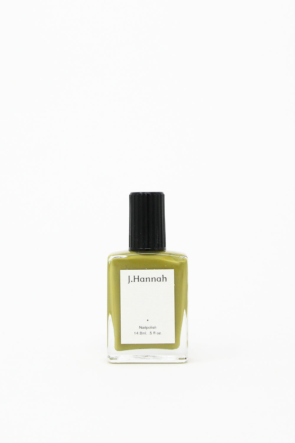 A bottle of Nail Polish in Eames (Green) by J Hannah on a white background, perfect for color-resistant enthusiasts.