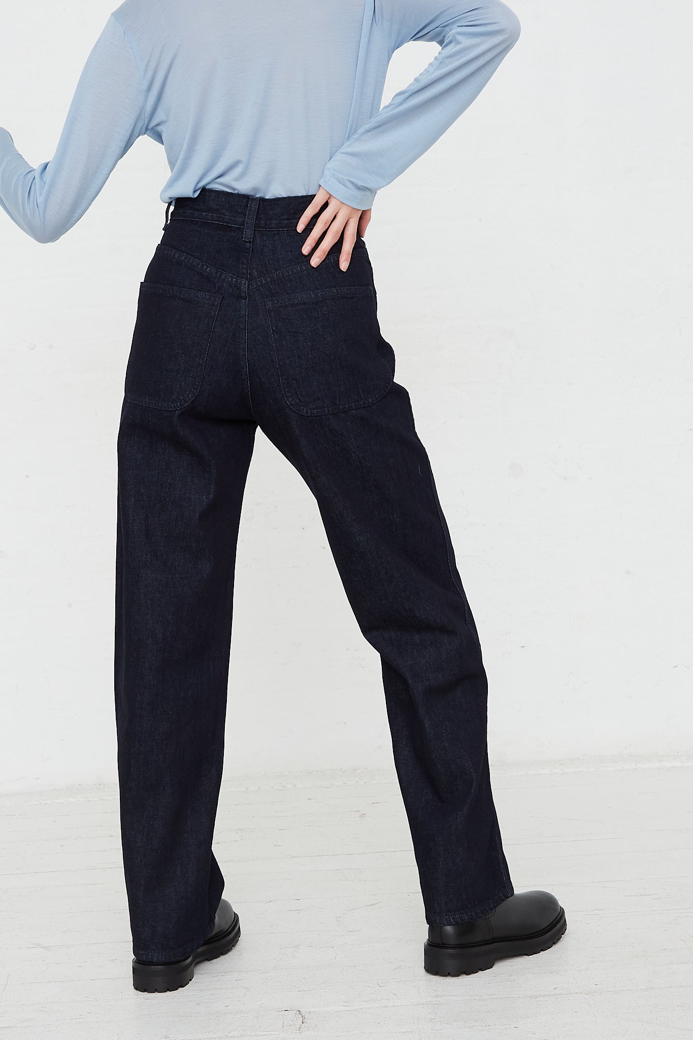The 225 Slim Fit Pant in Japanese Denim by Jesse Kamm for Oroboro Back
