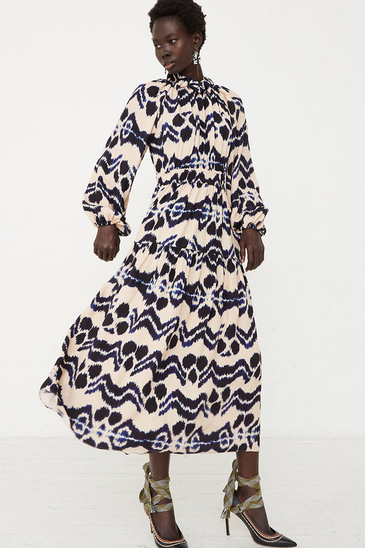 Annalisa Satin Dress in Nimbus by Ulla Johnson for Oroboro Front